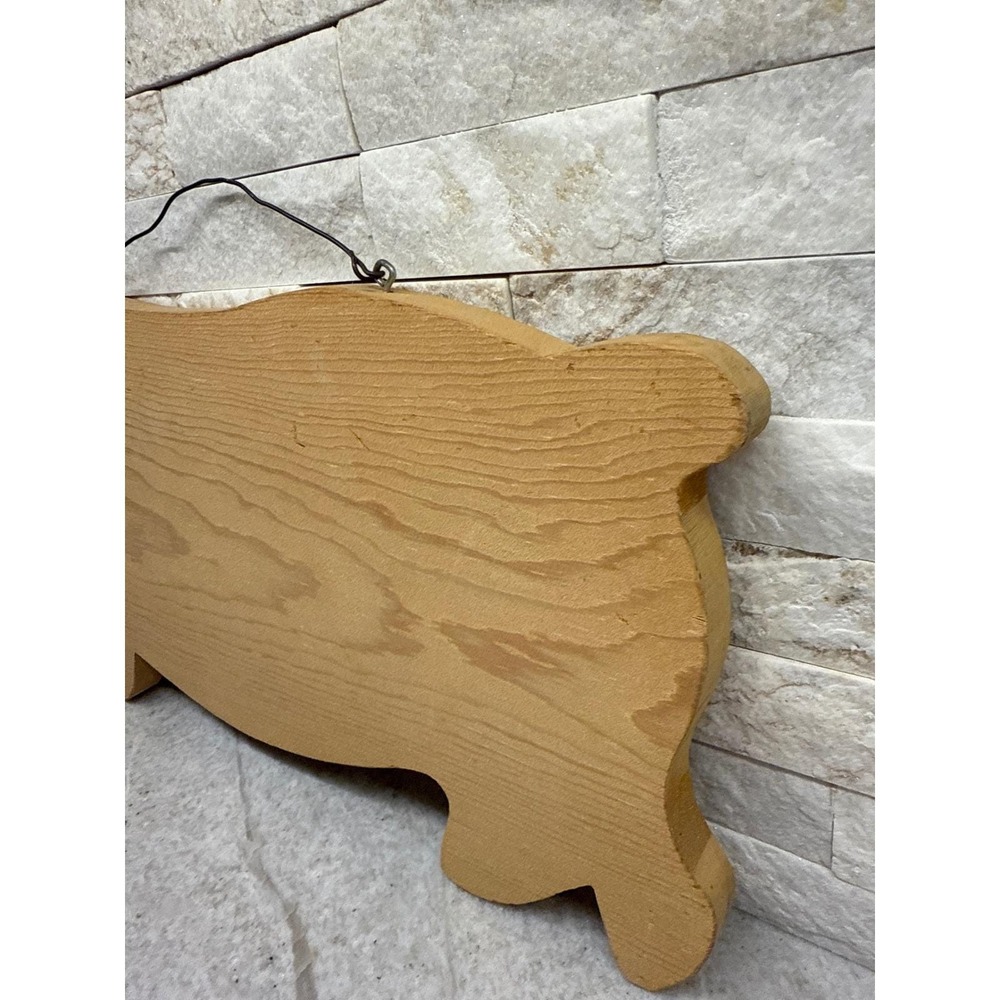 Wooden Cutting Board Pig Vintage Farmhouse Decor 18.5" - Picture 11 of 11